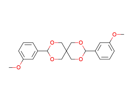Molecular Structure of 163890-98-0 (2,4,8,10-Tetraoxaspiro[5.5]undecane, 3,9-bis(3-methoxyphenyl)-)