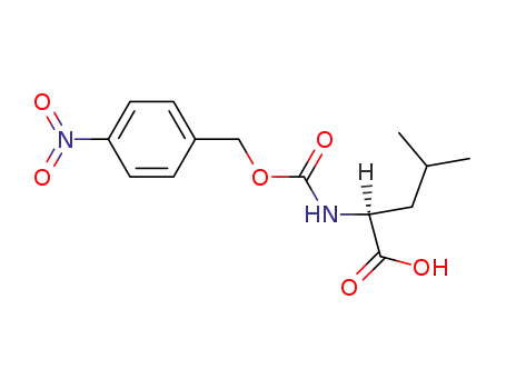 Molecular Structure of 122411-88-5 (L-Leucine, N-[[(4-nitrophenyl)methoxy]carbonyl]-)