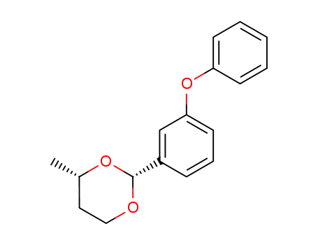 Molecular Structure of 90394-09-5 ((2R,4S)-4-Methyl-2-(3-phenoxy-phenyl)-[1,3]dioxane)