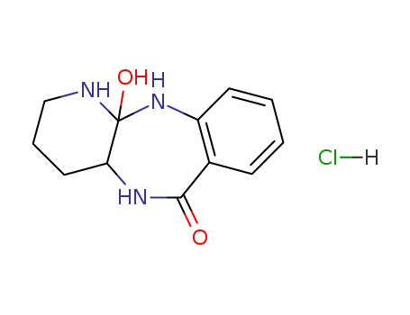 1,2,3,4,4a,5,11-hexahydro-11a-hydroxy-6H-pyrido<2,3-b><1,4>benzodiazepin-6-one hydrochloride hydrate