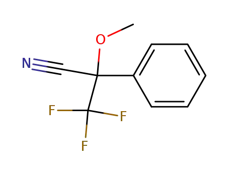 Molecular Structure of 80866-87-1 (2-METHOXY-2-PHENYL-3,3,3-TRIFLUOROPROPIONITRILE)