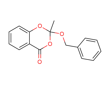 Molecular Structure of 52602-18-3 (4H-1,3-Benzodioxin-4-one, 2-methyl-2-(phenylmethoxy)-)