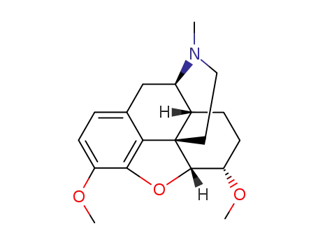Molecular Structure of 33049-61-5 (4,5α-Epoxy-3,6-dimethoxy-17-methylmorphinan)