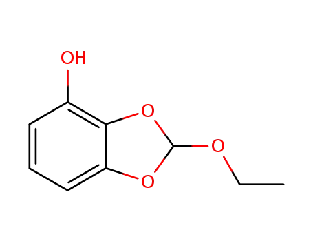 Molecular Structure of 103214-99-9 (2-ethoxy4-hydroxy-1,3-benzodioxol)