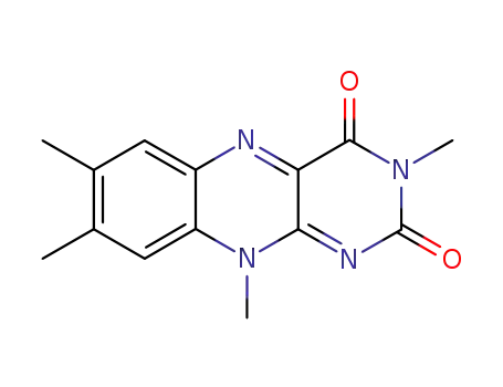 Molecular Structure of 18636-32-3 (Benzo[g]pteridine-2,4(3H,10H)-dione, 3,7,8,10-tetramethyl-)
