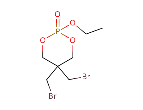 Molecular Structure of 42983-32-4 (5,5-Bis(bromomethyl)-2-ethoxy-1,3,2-dioxaphosphorinane 2-oxide)
