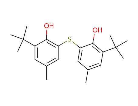 Molecular Structure of 90-66-4 (2,2'-Thiobis(6-tert-butyl-p-cresol))
