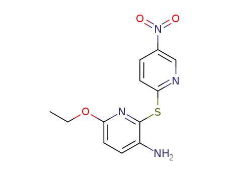 Molecular Structure of 100518-03-4 (6-ethoxy-2-(5-nitro-[2]pyridylmercapto)-[3]pyridylamine)