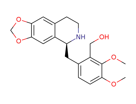 Molecular Structure of 658701-58-7 (Benzenemethanol,
2,3-dimethoxy-6-[[(5S)-5,6,7,8-tetrahydro-1,3-dioxolo[4,5-g]isoquinolin-
5-yl]methyl]-)