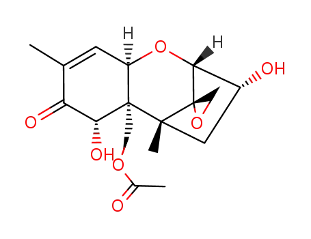 Molecular Structure of 88337-96-6 (15-ACETOXY-3ALPHA,7ALPHA-DIHYDROXY-12,13-EPOXYTRICHOTHEC-9-EN-8-ONE)