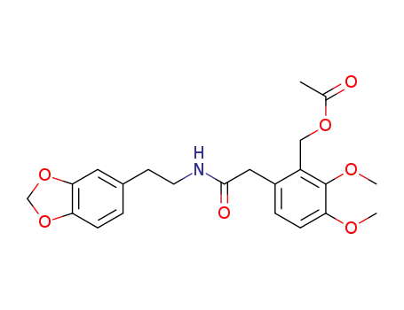 6-(2-(2-(benzo[d][1,3]dioxol-5-yl)ethylamino)-2-oxoethyl)-2,3-dimethoxybenzyl acetate