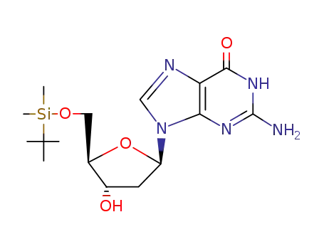 Molecular Structure of 51549-33-8 (Guanosine, 2'-deoxy-5'-O-[(1,1-dimethylethyl)dimethylsilyl]-)