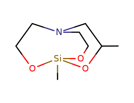 Molecular Structure of 18225-19-9 (2,8,9-Trioxa-5-aza-1-silabicyclo[3.3.3]undecane, 1,7-dimethyl-)