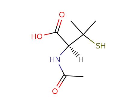 Molecular Structure of 15537-71-0 (N-ACETYL-3-MERCAPTO-D-VALINE)