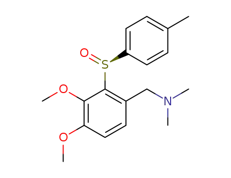 Molecular Structure of 1356336-71-4 ((S)-1-[3,4-dimethoxy-2-(p-tolylsulfinyl)phenyl]-N,N-dimethylmethanamine)