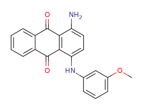 Molecular Structure of 88653-15-0 (1-amino-4-[(3-methoxyphenyl)amino]anthraquinone)