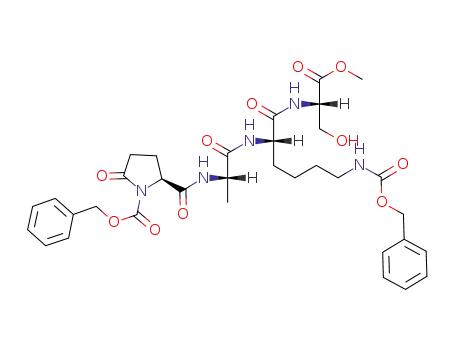 Molecular Structure of 84983-68-6 (Z-Pyr-Ala-Lys(Z)-Ser-OMe)