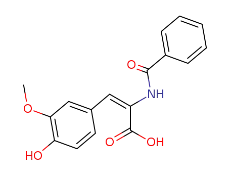 2-Propenoic acid, 2-(benzoylamino)-3-(4-hydroxy-3-methoxyphenyl)-,
(2E)-