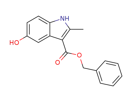 Molecular Structure of 27667-51-2 (5-Hydroxy-2-methyl-1H-indole-3-carboxylic acid benzyl ester)