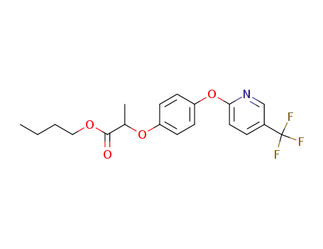 Molecular Structure of 79241-47-7 (butyl (2S)-2-(4-{[5-(trifluoromethyl)pyridin-2-yl]oxy}phenoxy)propanoate)