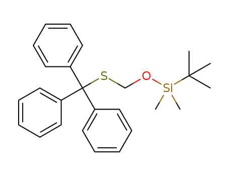 Molecular Structure of 1277170-50-9 ((1,1-dimethylethyl)dimethyl[[(triphenylmethyl)thio]methoxy]silane)