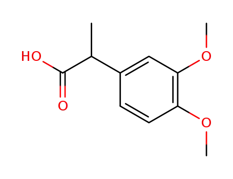 Molecular Structure of 50463-74-6 (3,4-Dimethoxy-a-methyl-benzeneacetic acid)