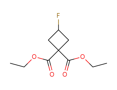 Molecular Structure of 123812-76-0 (1,1-Cyclobutanedicarboxylic acid, 3-fluoro-, diethyl ester)
