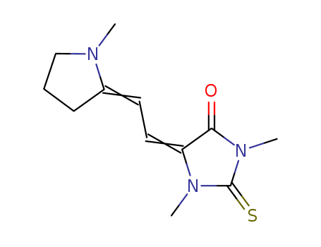 1,3-DIMETHYL-5-[(1-METHYL-2-PYRROLIDINYLIDENE)ETHYLIDENE]-2-THIOXO-4-IMIDAZOLIDINONE