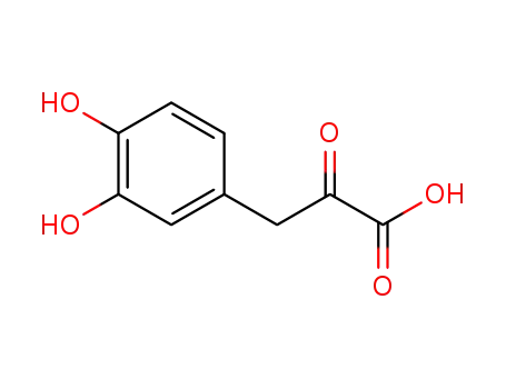 Molecular Structure of 4228-66-4 (3,4-dihydroxyphenylpyruvic acid)