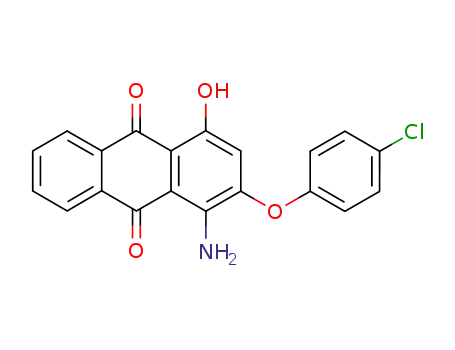 Molecular Structure of 42987-34-8 (1-amino-2-(4-chlorophenoxy)-4-hydroxyanthraquinone)