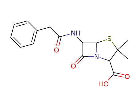 Molecular Structure of 7005-30-3 (benzylpenicillin)