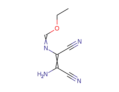 Molecular Structure of 133123-63-4 (N-(2-amino-1,2-dicyano-vinyl)-formimydic acid ethyl ester)