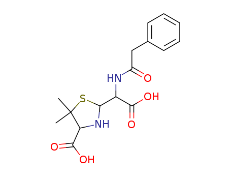 2-Thiazolidineacetic acid, 4-carboxy-5,5-dimethyl-a-[(2-phenylacetyl)amino]-