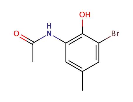 Molecular Structure of 857617-26-6 (acetic acid-(3-bromo-2-hydroxy-5-methyl-anilide))