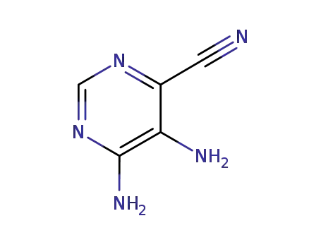 Molecular Structure of 1208986-24-6 (4,5-diamino-6-cyanopyrimidine)