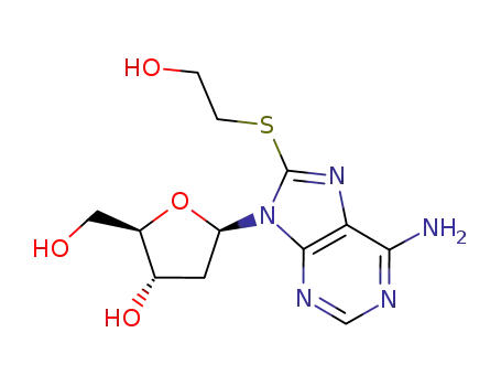 Adenosine, 2'-deoxy-8-[(2-hydroxyethyl)thio]-