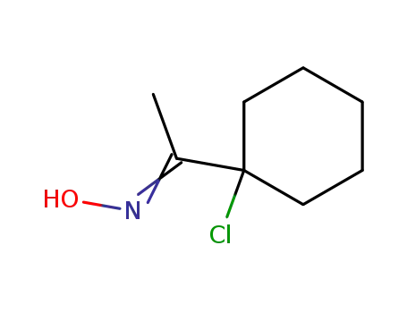 Molecular Structure of 28042-43-5 (Ethanone, 1-(1-chlorocyclohexyl)-, oxime)