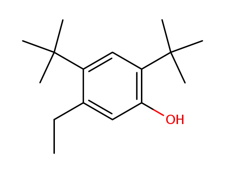Molecular Structure of 19245-41-1 (2,4-di-tert-butyl-5-ethylphenol)