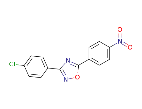 Molecular Structure of 96898-37-2 (3-(4-chlorophenyl)-5-{4-nitrophenyl}-1,2,4-oxadiazole)