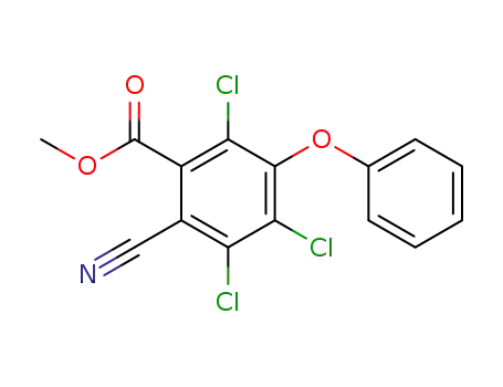 Molecular Structure of 42989-16-2 (Methyl 2,4,5-trichloro-6-cyano-3-phenoxybenzoate)