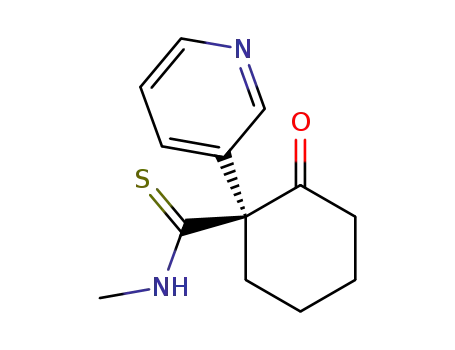 [S]-(-)-N-methyl-2-oxo-1-(pyrid-3-yl)-cyclohexanecarbothioamide