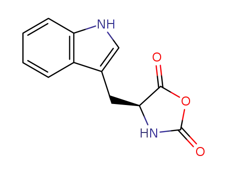 Molecular Structure of 1676-74-0 ((L)-4-(β-indolmethyl)-1,3-oxazolidine-2,5-dione)