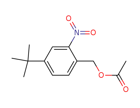 Molecular Structure of 76947-20-1 (Benzenemethanol, 4-(1,1-dimethylethyl)-2-nitro-, acetate (ester))