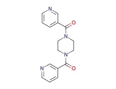 Molecular Structure of 17433-19-1 (1,4-Dinicotinoylpiperazine)