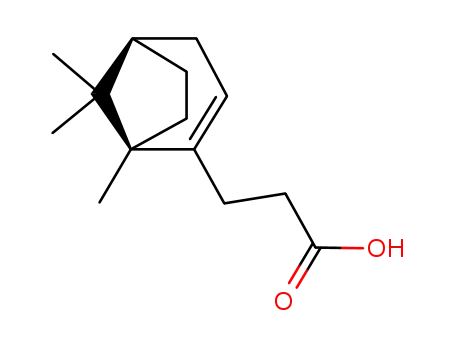 Molecular Structure of 93864-88-1 (2-Carboxyethyl-1,8,8-trimethyl-bicyclo<3.2.1>octen-(2))