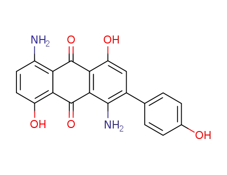 Molecular Structure of 13716-91-1 (1,5-diamino-4,8-dihydroxy-2-(4-hydroxyphenyl)anthraquinone)