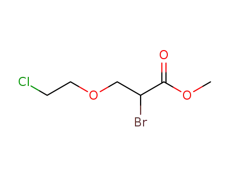 Molecular Structure of 108595-89-7 (2-bromo-3-(2-chloro-ethoxy)-propionic acid methyl ester)