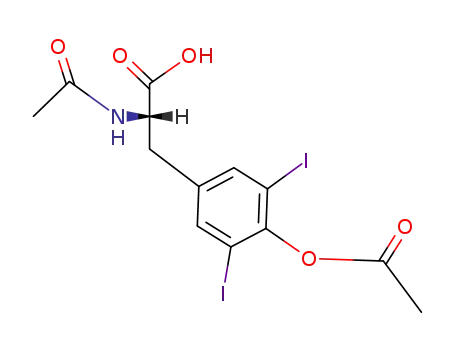 Molecular Structure of 96679-34-4 (3.5-diiodo-<i>N</i>.<i>O</i>-diacetyl-L-tyrosine)