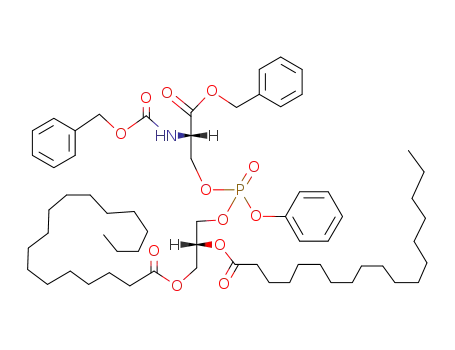 Molecular Structure of 3036-83-7 (<i>N</i>-benzyloxycarbonyl-<i>O</i>-[((<i>R</i>)-2,3-bis-stearoyloxy-propoxy)-phenoxy-phosphoryl]-L-serine benzyl ester)