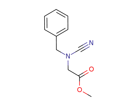 Molecular Structure of 1034186-48-5 (methyl N-cyano-N-benzylaminoacetate)